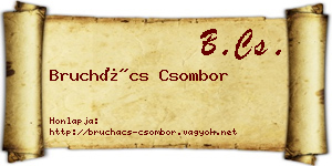Bruchács Csombor névjegykártya